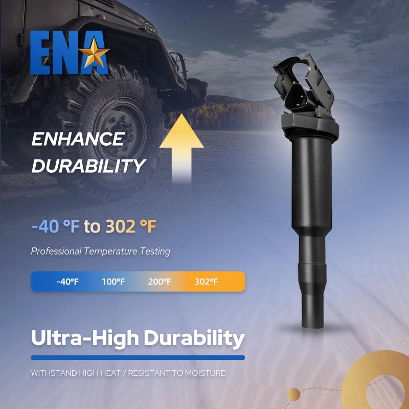 ENA Set of 8 Ignition Coil Pack Compatible with BMW 128i 135i 335i 325i 328i 330i M5 M6 525xi 528i 550i 750i N54 X3 X5 X6 Z4 4.4L 4.8L Replacement for UF592 C1638 12137594937 12137562744 12137571643 - Image 5